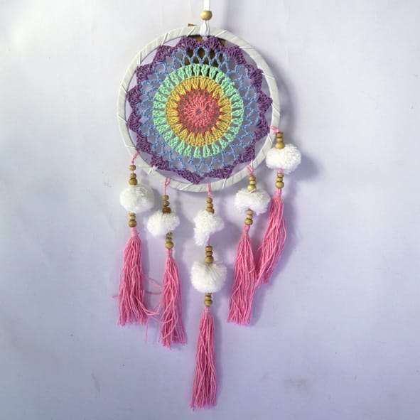 NEW Bali Dream Catcher - Crochet, Tassels & Beads Trim - 5 Colours
