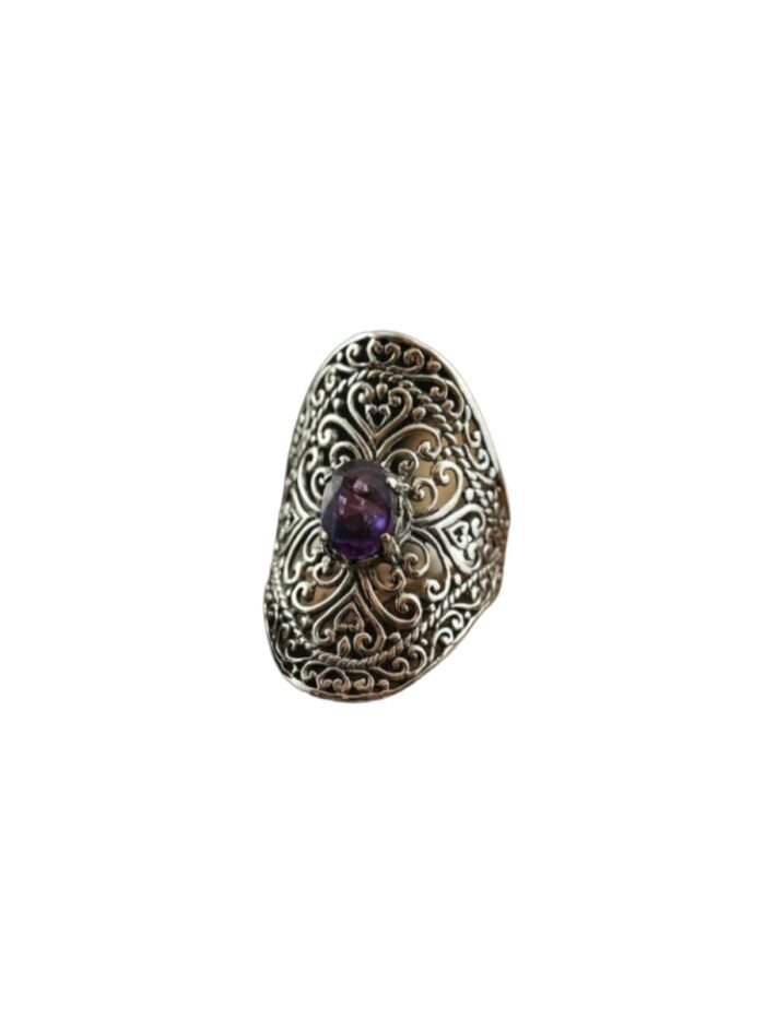 Batik Silver Ring