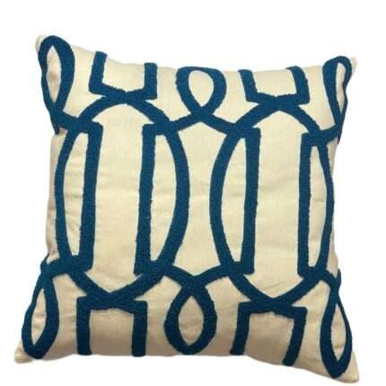 45cm x 45cm Blue Chain Pillow Cover