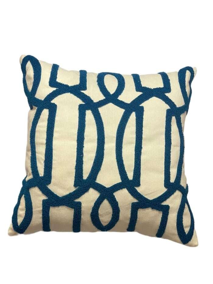 45cm x 45cm Blue Chain Pillow Cover