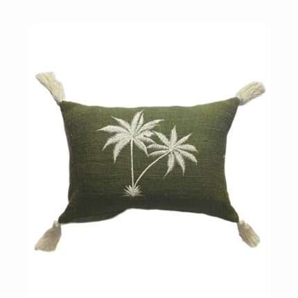 35cm x 50cm Double Palm Trees With Tassels Pillow Cover