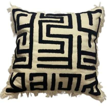 45cm x 45cm Maze Pillow Cover With Tassel