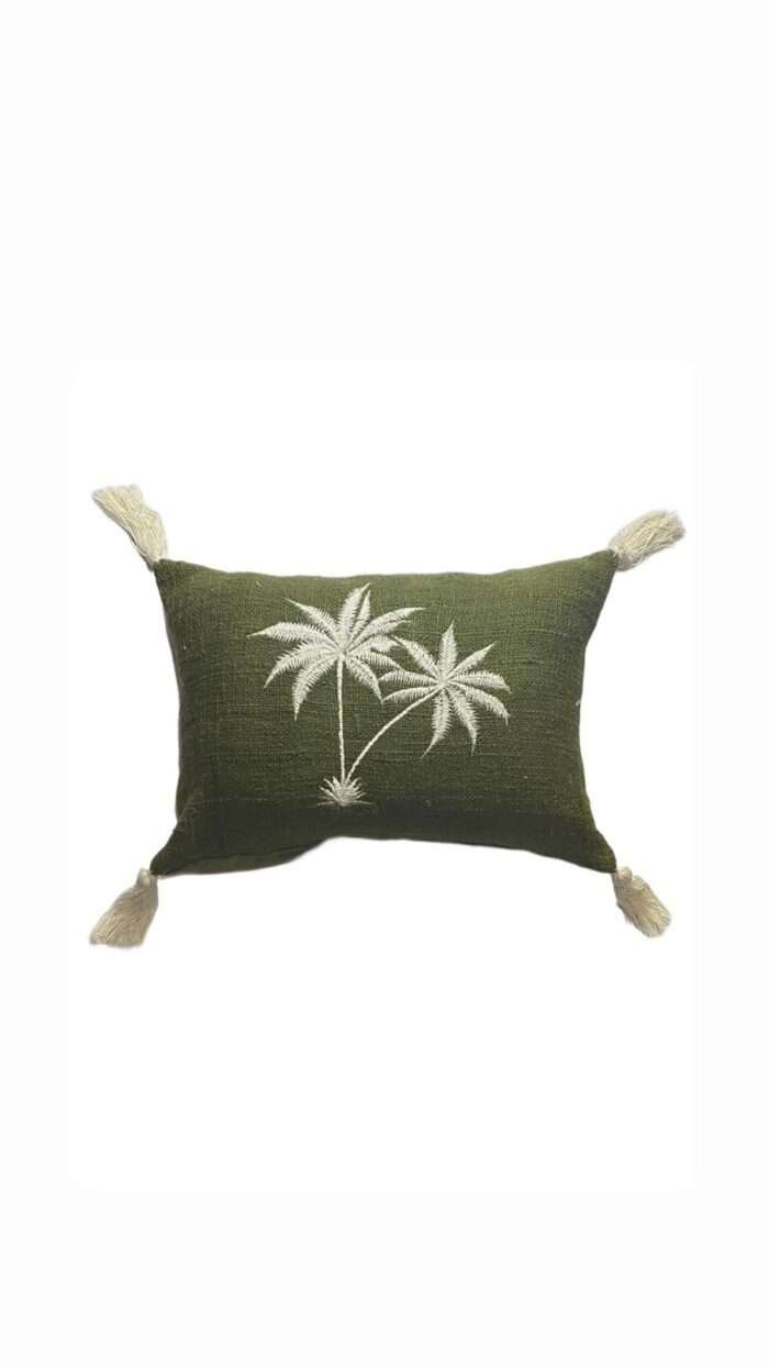 35cm x 50cm Double Palm Trees With Tassels Pillow Cover