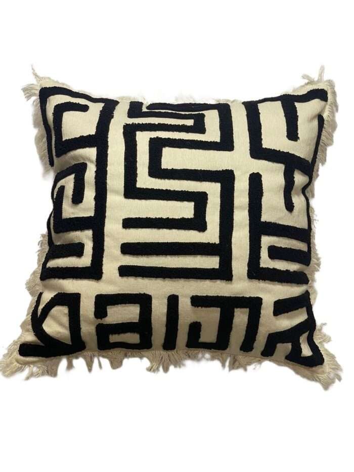 45cm x 45cm Maze Pillow Cover With Tassel