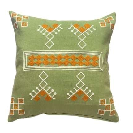 45cm x 45cm Green Boho Pillow Cover