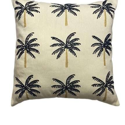 45cm x 45cm Black Palm Tree Pillow Cover