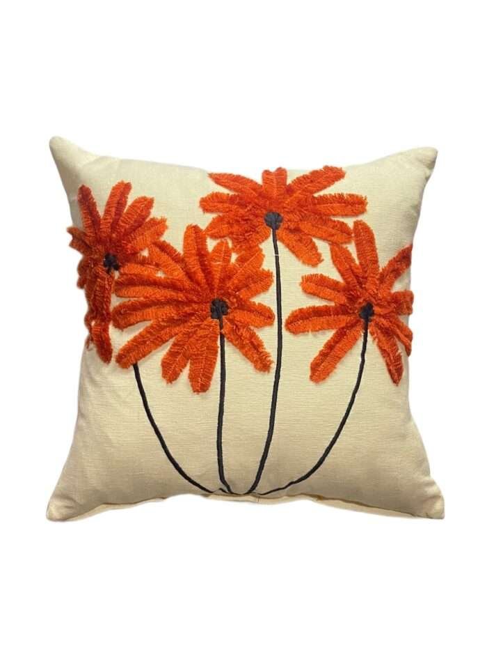 45cm x 45cm Red Flower Pillow Cover