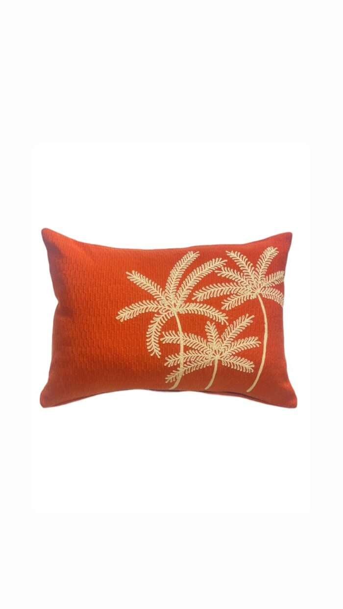 35cm x 50cm Triple Palm Tree Gold Pillow Cover