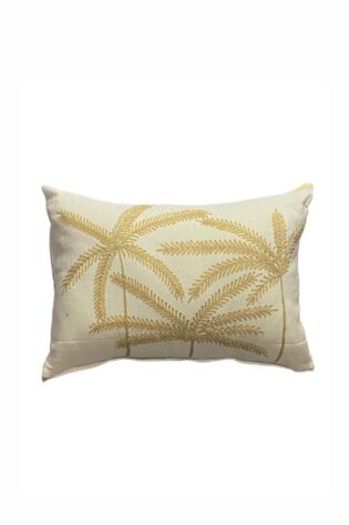 35cm x 50cm Triple Palm Tree Yellow Pillow Cover