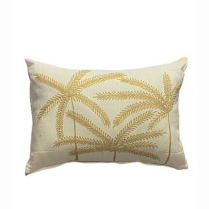 35cm x 50cm Triple Palm Tree Yellow Pillow Cover