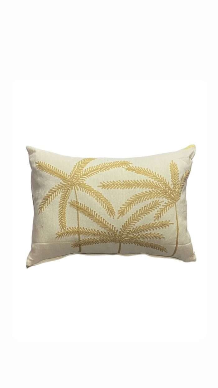 35cm x 50cm Triple Palm Tree Yellow Pillow Cover