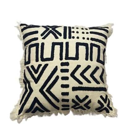 45cm x 45cm Zig Zag Pillow Cover With Tassel