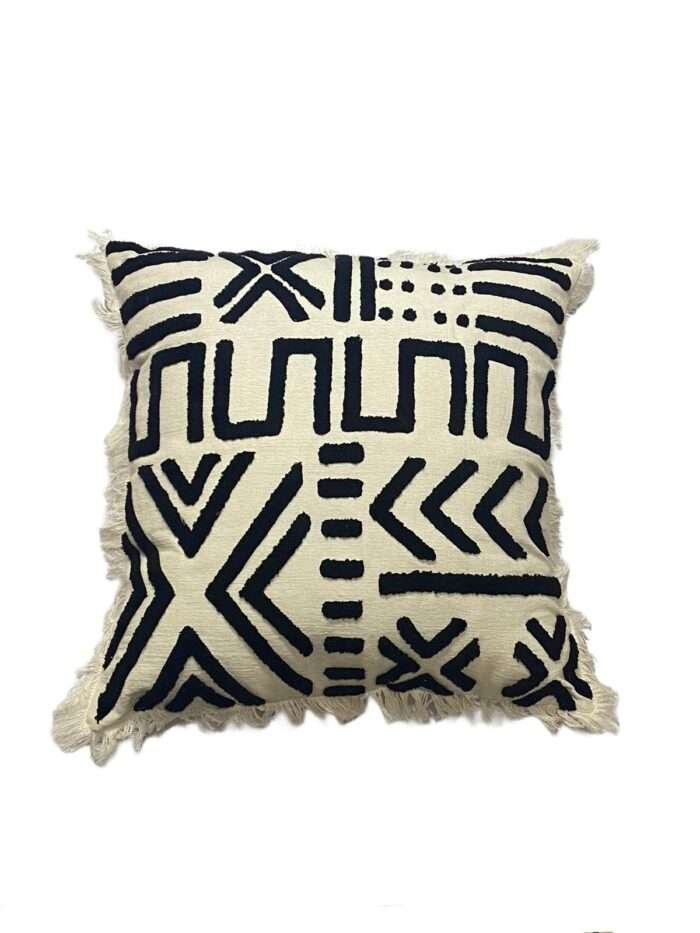 45cm x 45cm Zig Zag Pillow Cover With Tassel