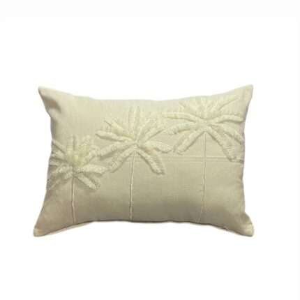 35cm x 50cm Triple White Palm Tree Pillow Cover