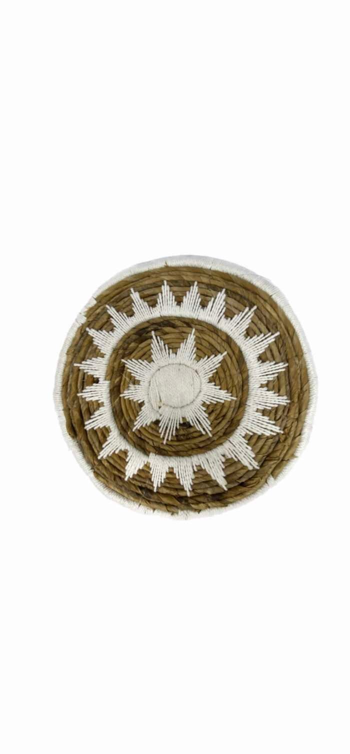 Matahari Gal Water Hyacinth Wall Plate Decoration With Macrame