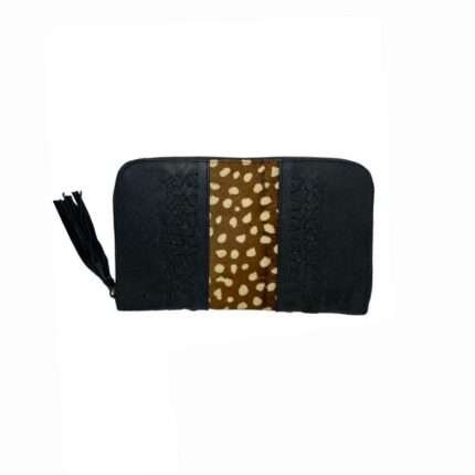 Boho Leather Dots Long Wallet