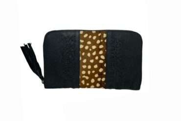 Boho Leather Dots Long Wallet