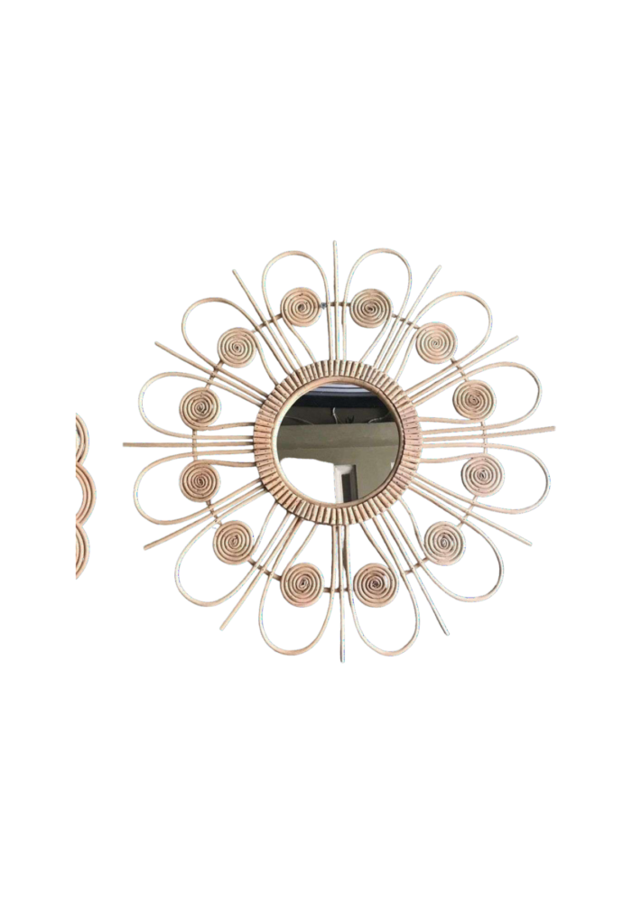 Hairpin Rattan Mirror