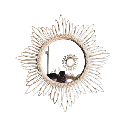 Sun Rattan Mirror