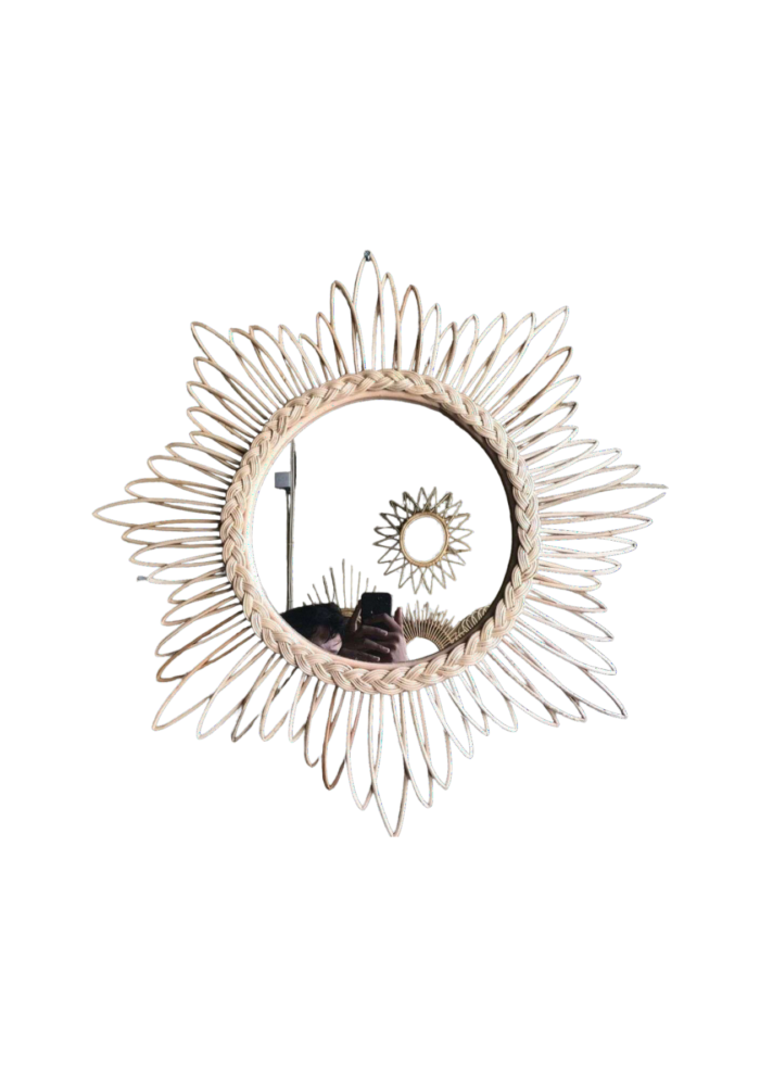 Sun Rattan Mirror