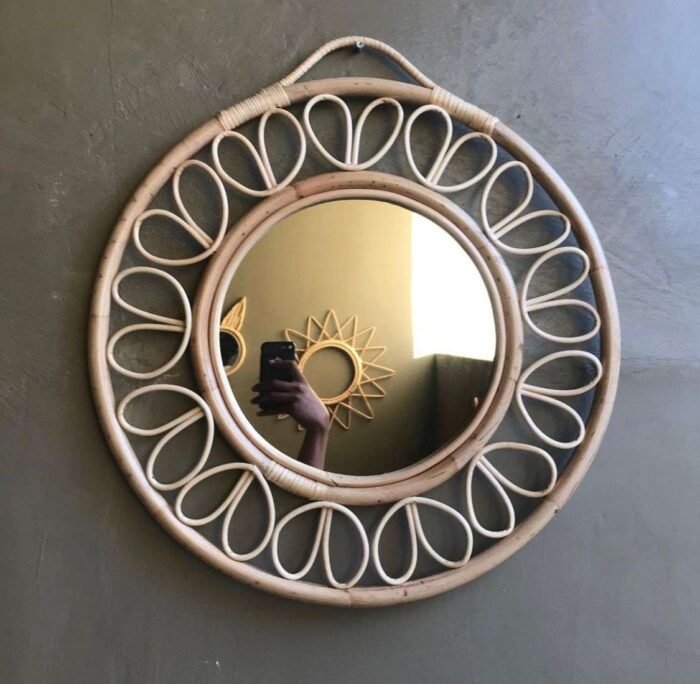 This hand-made mirror from Bali is made from high-quality materials, including rattan, and is both beautiful and durable. The mirror is affordable and can be purchased in bulk or customized to fit specific needs and preferences. It is a unique and natural addition to any home and will be treasured for years to come.