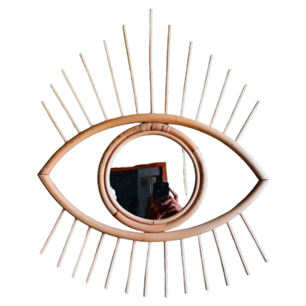 Rattan Eye Mirror