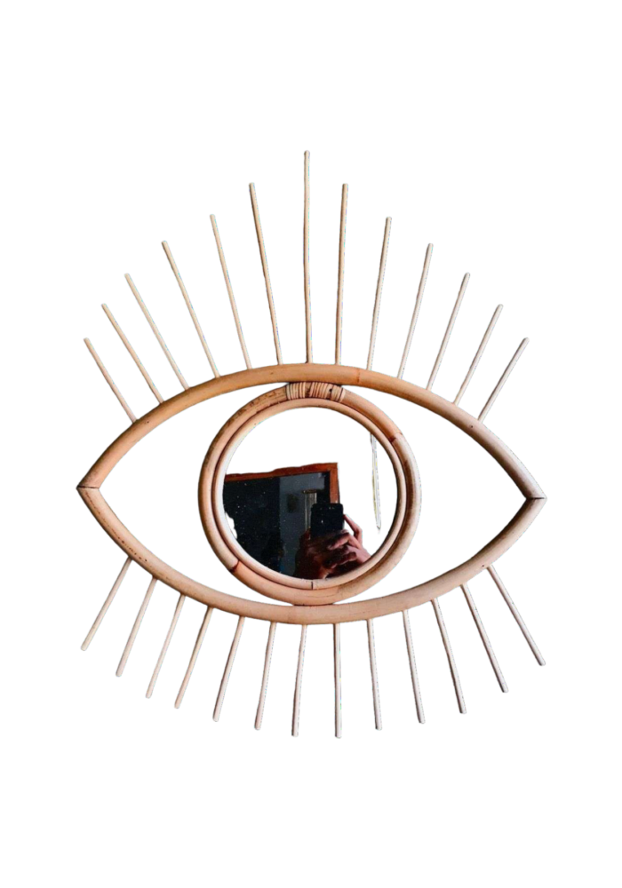 Rattan Eye Mirror