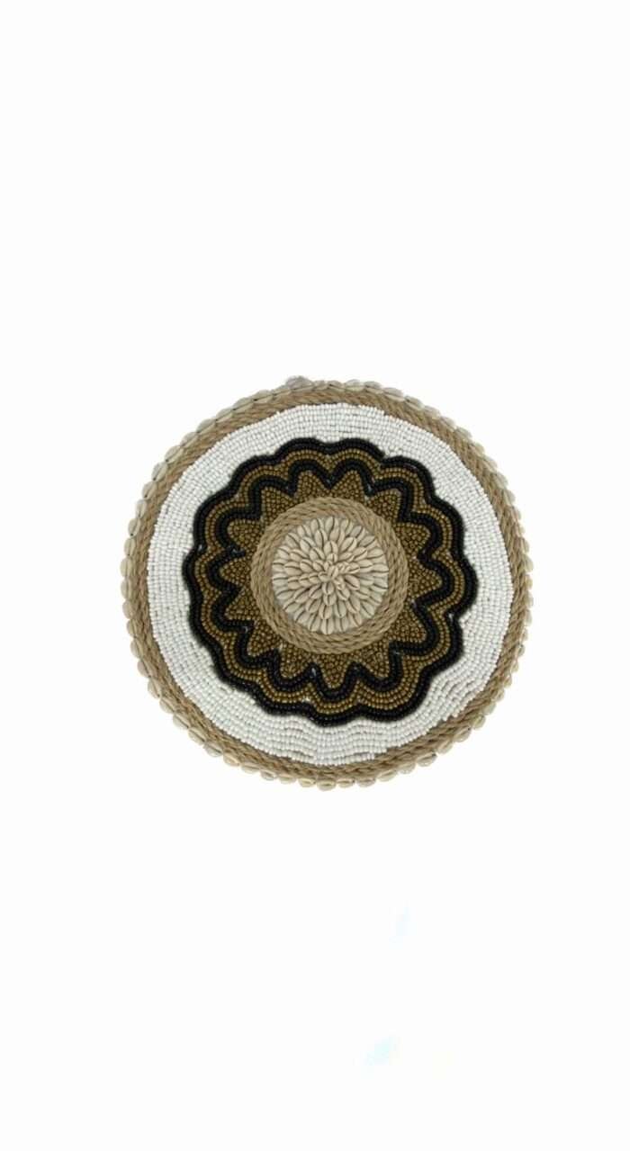 Round Gold Black Mote Wall Hangings