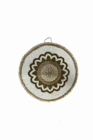 Round Gold White Mote Wall Hangings