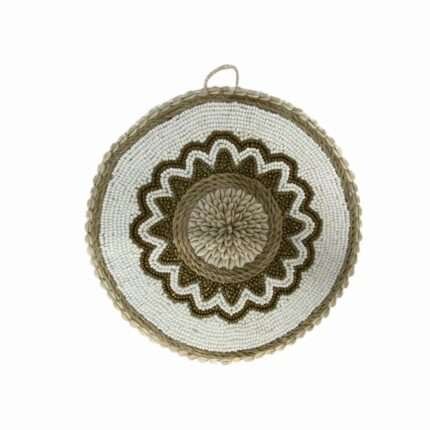 Round Gold White Mote Wall Hangings