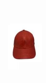 Red Pyhthon Leather Cap