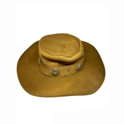 Brown Leather Cowboy Hat