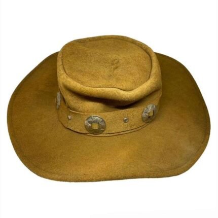 Brown Leather Cowboy Hat