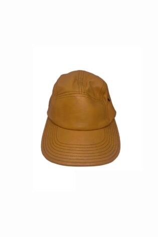 Brown Basic Leather Cap