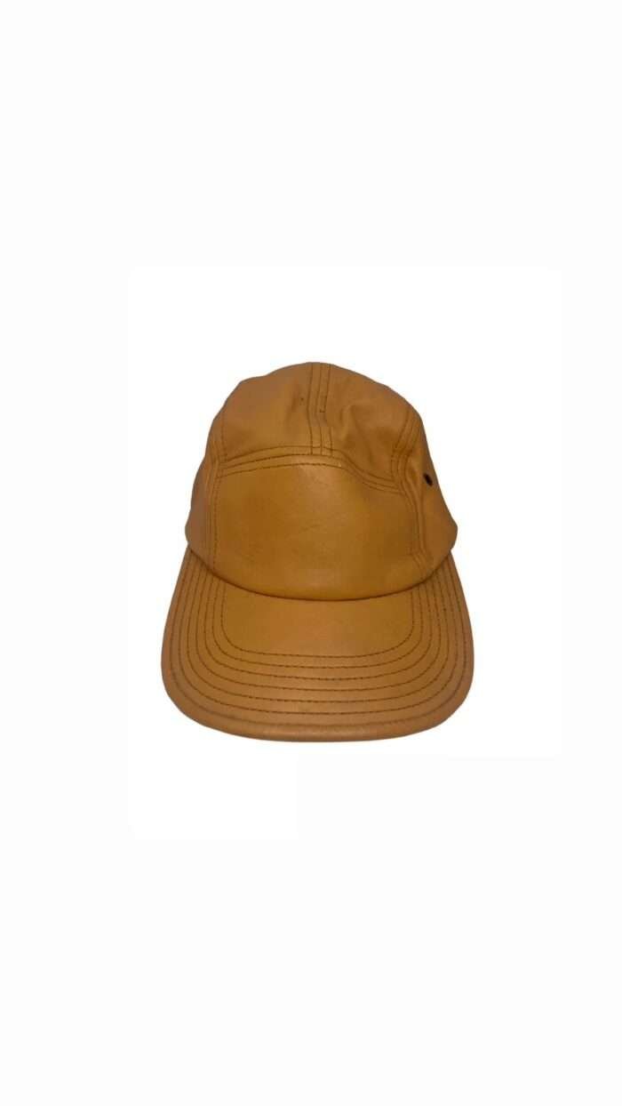 Brown Basic Leather Cap