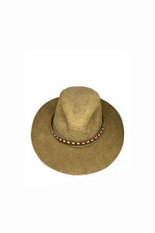 Cream Cowboy Hat With Belt