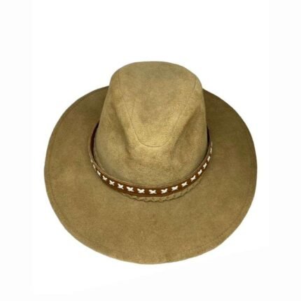 Cream Cowboy Hat With Belt