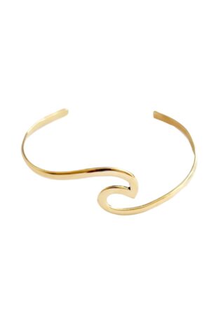 Wave Silver-Coin Gold Plated Bracelets