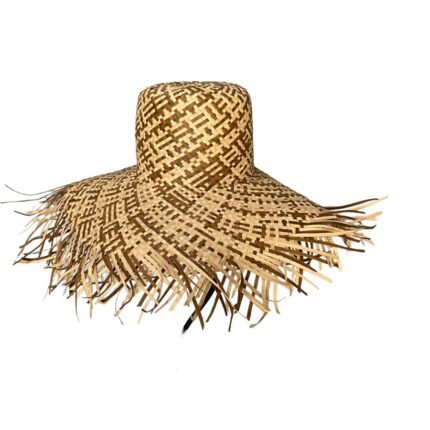 Simple White Mix Brown Bali Natural Hat