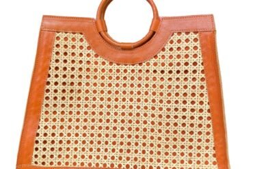 Lya Brown Bali Handmade Rattan Webbing HandBag