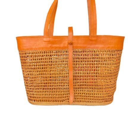 Lya Brown Bali Handmade Rattan Webbing HandBag