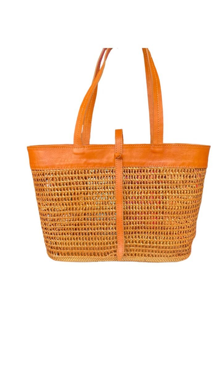 Lya Brown Bali Handmade Rattan Webbing HandBag