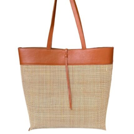 Bima Brown Bali Handmade Rattan Webbing HandBag