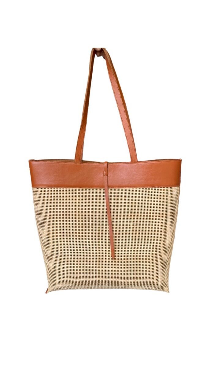 Bima Brown Bali Handmade Rattan Webbing HandBag