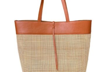 Bima Brown Bali Handmade Rattan Webbing HandBag