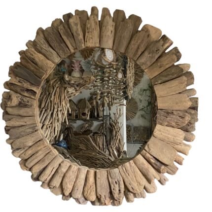 80cm Bali Driftwood Mirror