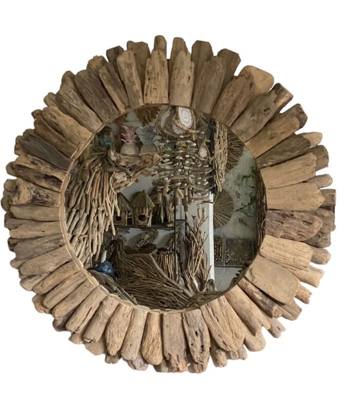 80cm Bali Driftwood Mirror