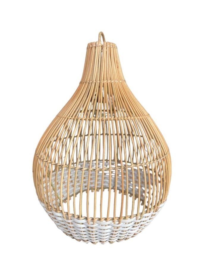 Medium Aim White Rattan Lampshade