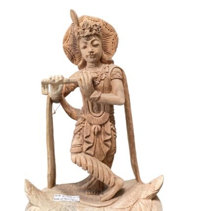 Small Buddha Flute Wooden Statue