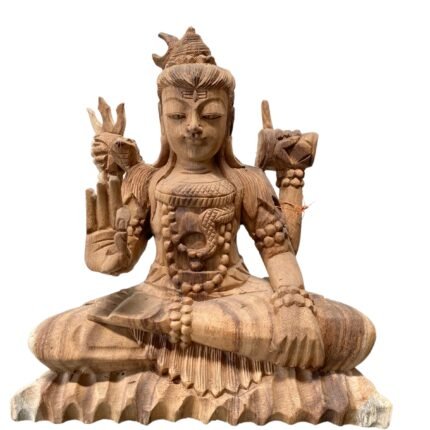 Medium Meditate Balinese Wooden Statue